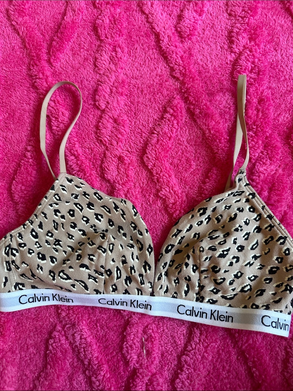 Calvin Klein Women's Bralette bundle - Black & Leopard - Picture 5 of 7